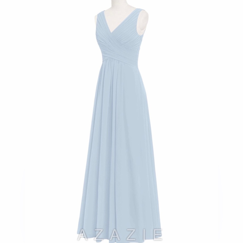 Azazie light blue dress